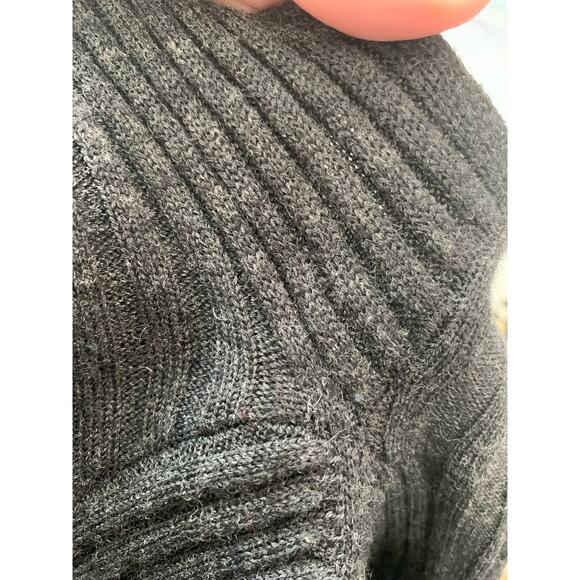 Eileen Fisher gray wool long sleeves open front cardigan sweater size large - Picture 6 of 15